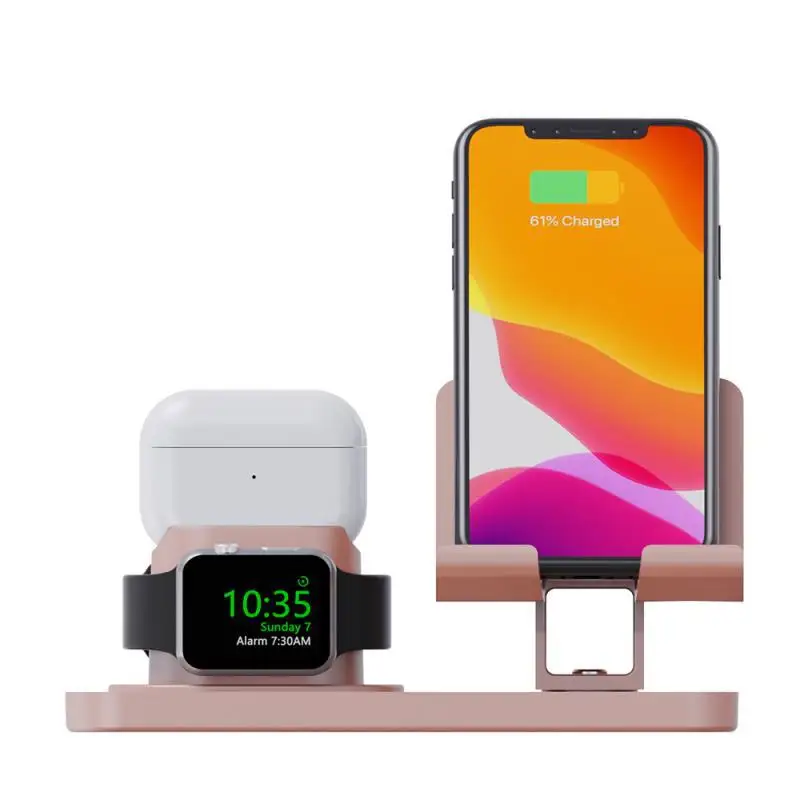 Беспроводная зарядная подставка Многофункциональный 3 в 1 для IPHONE 123 гарнитура