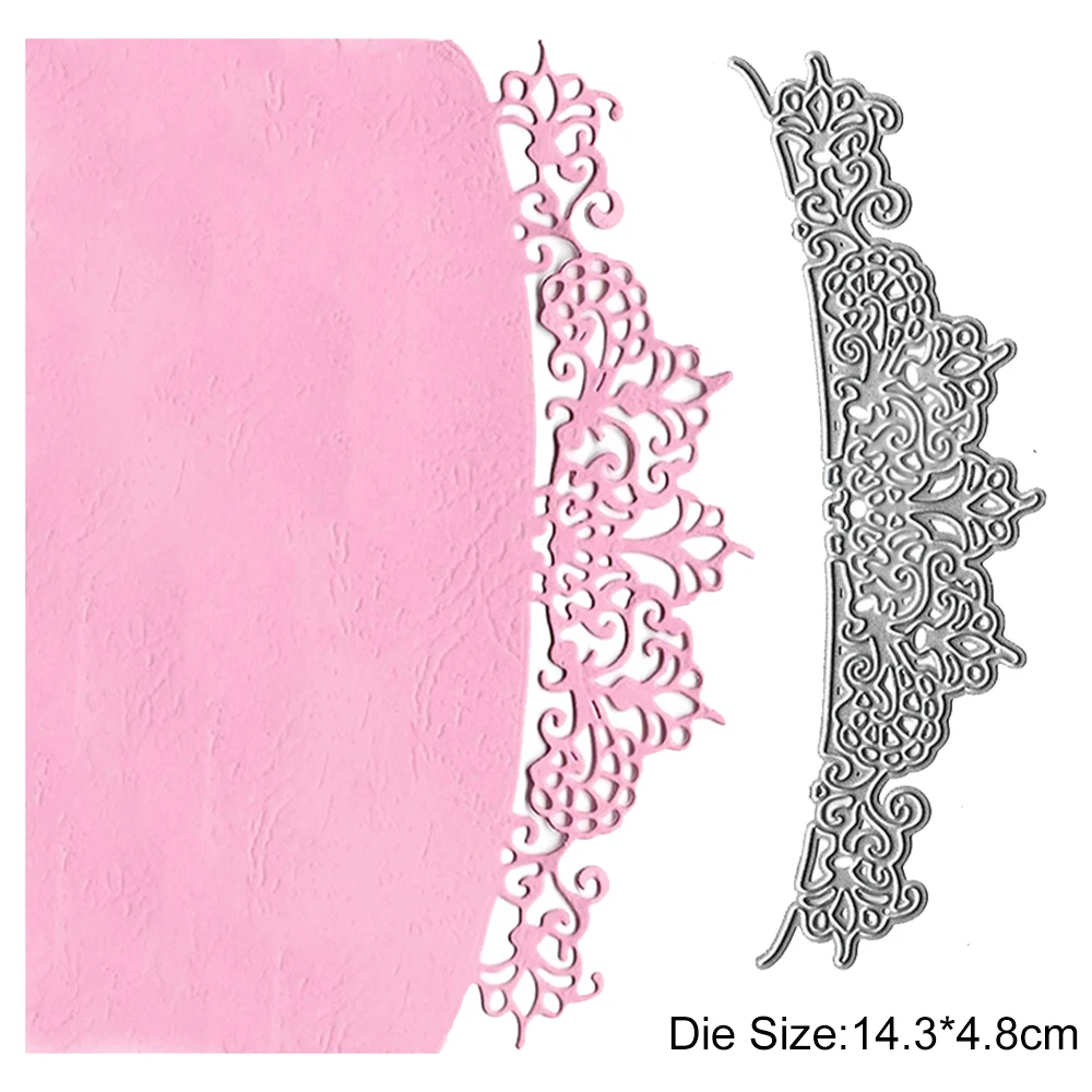 

Lace Border Metal Cutting Dies Scrapbooking Embossing Folder for Card Making, Craft Stencil, Clear Stamps and Slimline Dies