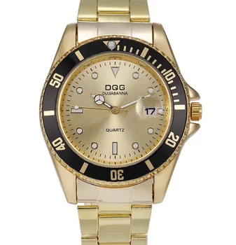 

Reloj 2020 New Luxury Fashion Golden Full steel Bear Men's Quartz Watch DQG Fashion Sport Calender Watch Hot Sale часы