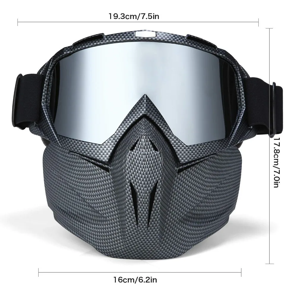 Hot Sale Skiing Eyewear Winter Windproof Skiing Glasses Motocross Sunglasses with Face Mask Ski Snowboard Snowmobile Goggles