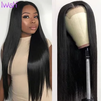 

4x4 Straight Lace Closure Wig Pre Plucked Baby Hair 150% Lace Front Human Hair Wigs For Black Women Malaysian Remy Hair