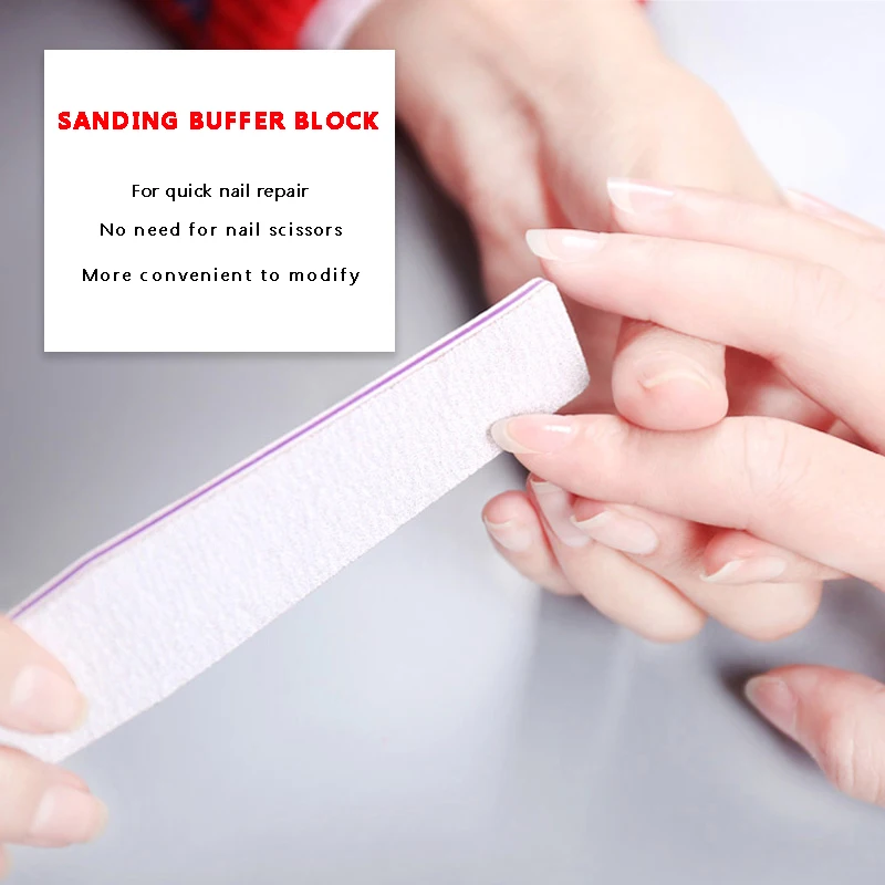 

MIZHSE Strong Thick Nail Files Professional Manicure Buffer Pedicure Double-sided Sanding Blocks Grinding Polishing Manicure