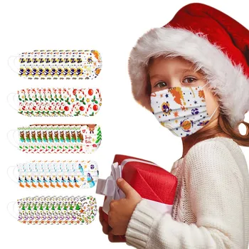 

50pc Children's Mask Halloween Disposable Face Mask 3 Layer Ear Loop Dust Proof Breathable Protection Mascarillas Masken For Kid