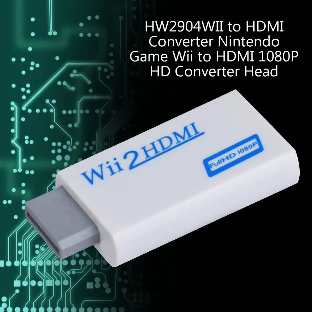 Высококачественный Full HD HDMI 1080P конвертер адаптер с 3,5 мм аудио выход для wii 2 белый дропшиппинг