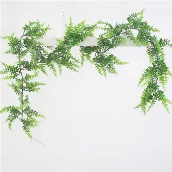 

6.23ft 190cm Artificial Garland Fern Lifelike Wall Hanging Faux Leaves Garland Artificial Vine Home DIY Decor Wedding Party