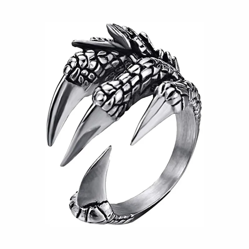 Adjustable Rings Jewelry-Accessories Ring-Party-Gift Punk Dragon Cool Male Retro Mens