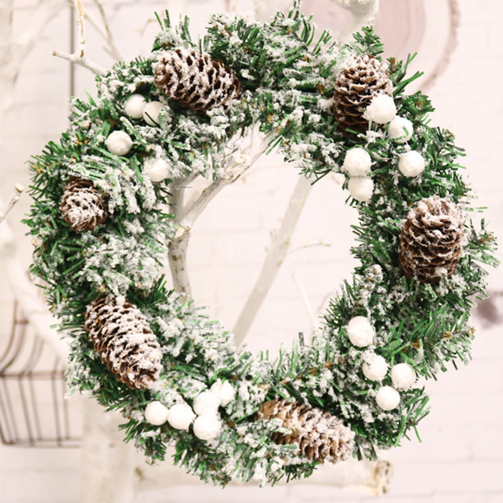 

Door Pendant Festival Christmas Ornament Home Gift Craft Party Bedroom Artificial Wreath Holiday Wall PVC DIY Bar