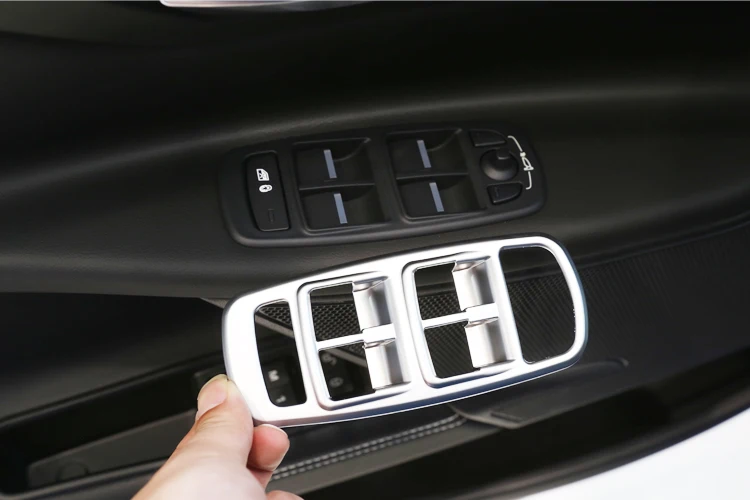 ABS хромированный материал Кнопка регулировки сиденья рамка Накладка для Jaguar XE оконная Кнопка панель Крышка отделка набор из 4 шт