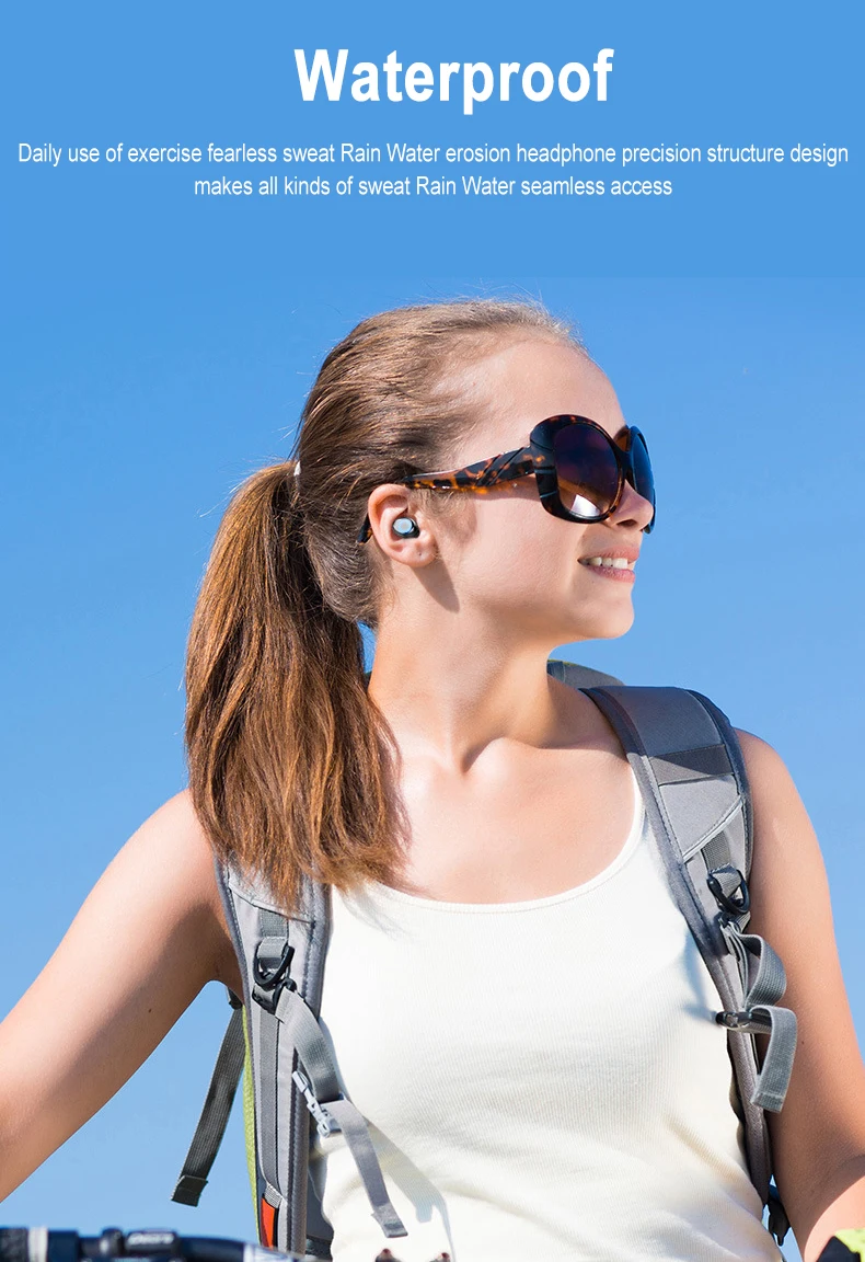 F9 беспроводные наушники Bluetooth V5.0 TWS, беспроводные Bluetooth наушники, светодиодный дисплей, 2000 мАч, внешний аккумулятор, гарнитура с микрофоном