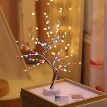 

Popular Stars Snowflake Pendant Lantern LED Copper Wire Light Tree Light Touch Screen Switch Night Light 2020 New Style