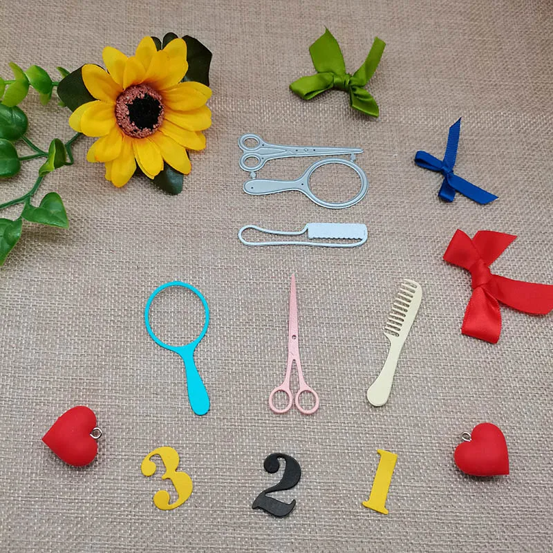 

New Metal Cutting Dies Barber Tools Scrapbooking DIY Album Paper Card Craft Embossing stencil Dies 59*66cm