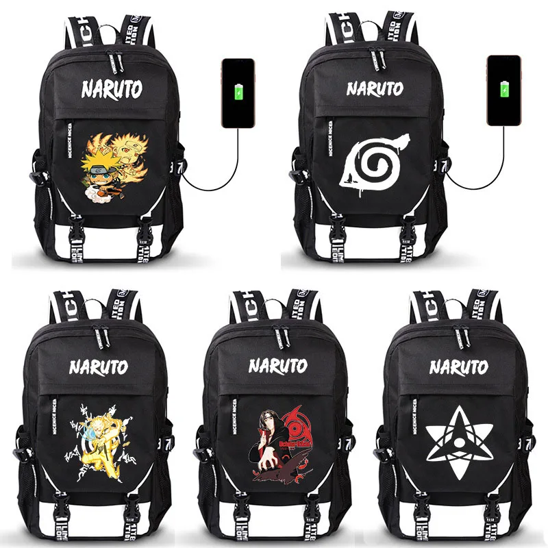 MOYOOE New Janpanese Anime Naruto Sharingan Uchiha Itachi Sasuke Backpack Cosplay Laptop Bag Mochila 3 
