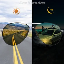 CoolPandas брендовые авиационные фотохромные Солнцезащитные очки Мужские поляризационные очки для женщин день ночь вождения очки солнцезащитные очки oculos