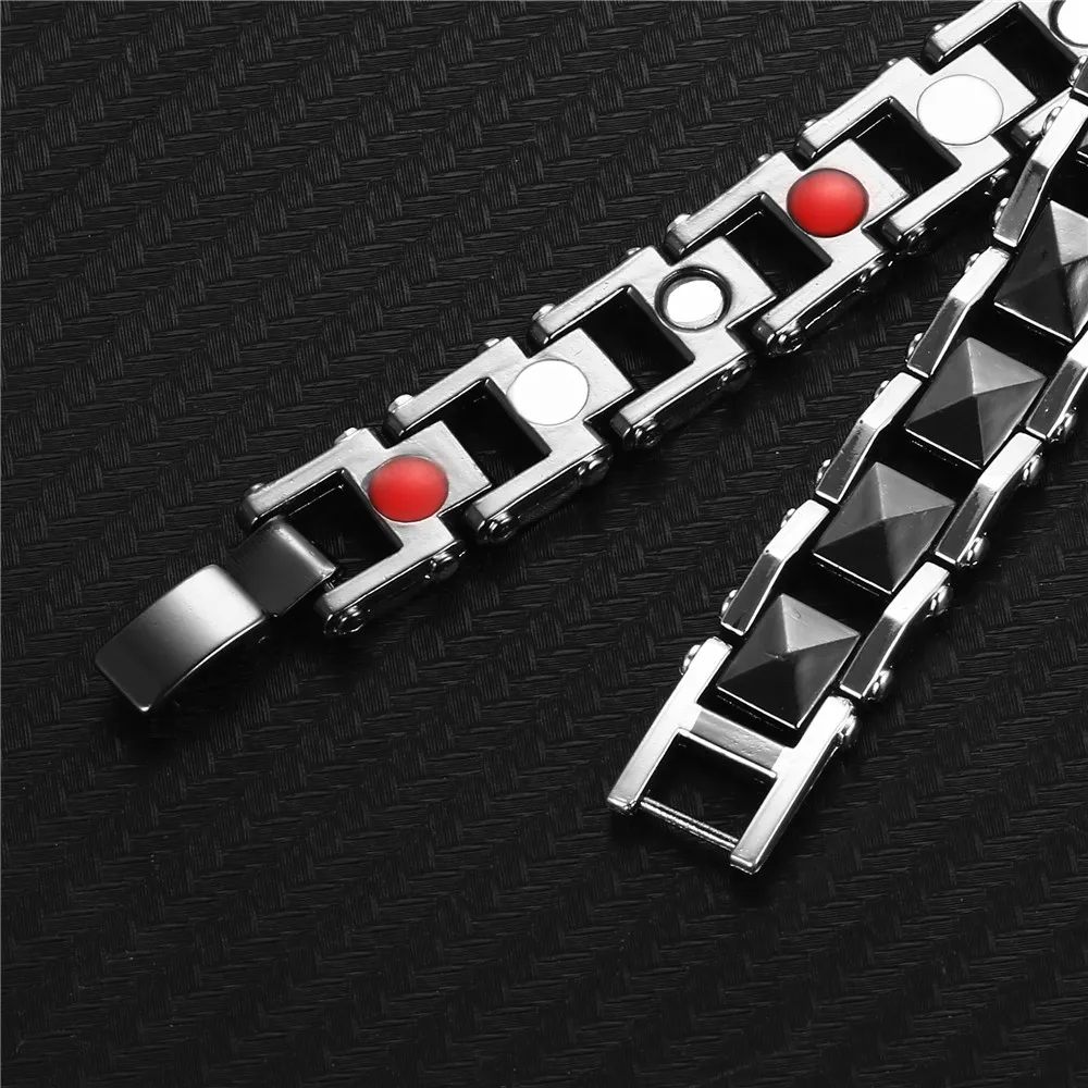 Fashion energy magnetic bracelet for men copper chain link bracelet health germanium Negative Ion Far Infrared bracelet jewelry