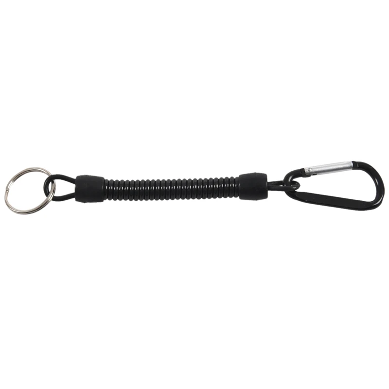 

Key ring, with carabiner and spiral cable, 13 cm, random color