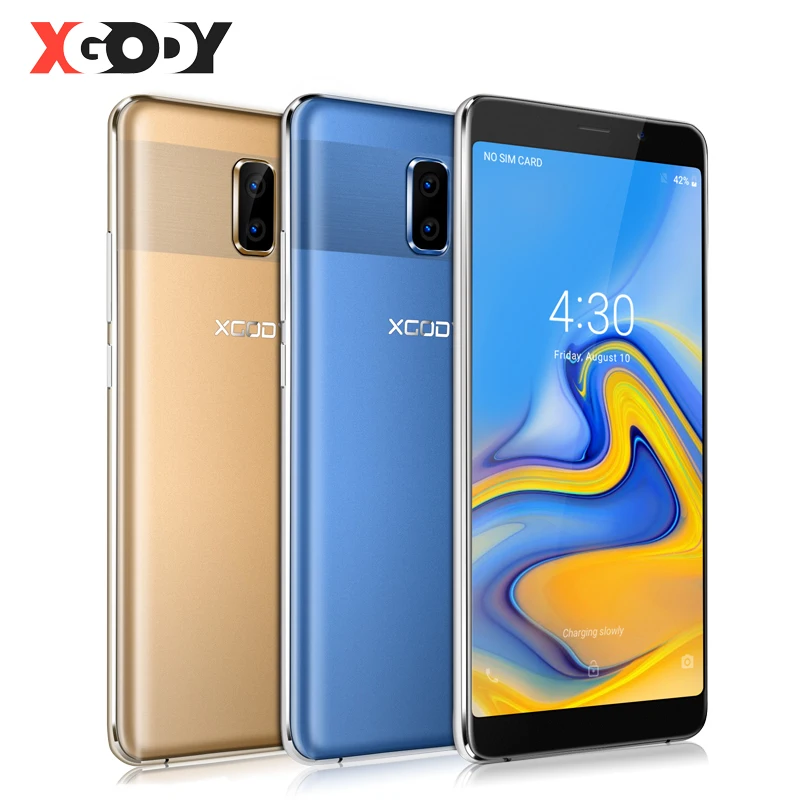 

XGODY Y27 Smartphone Dual Sim Android 8.1 2GB RAM 16GB ROM 6" 18:9 Full Screen Mobile Phone Quad Core 2500mAh 5.0MP 3G Cellphone