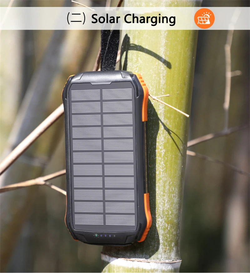 10W Fast Qi Wireless Charger 16000mAh Solar Power Bank PD 18W USB Poverbank Waterproof Powerbank for iPhone 11 Samsung S9 Xiaomi portable charger