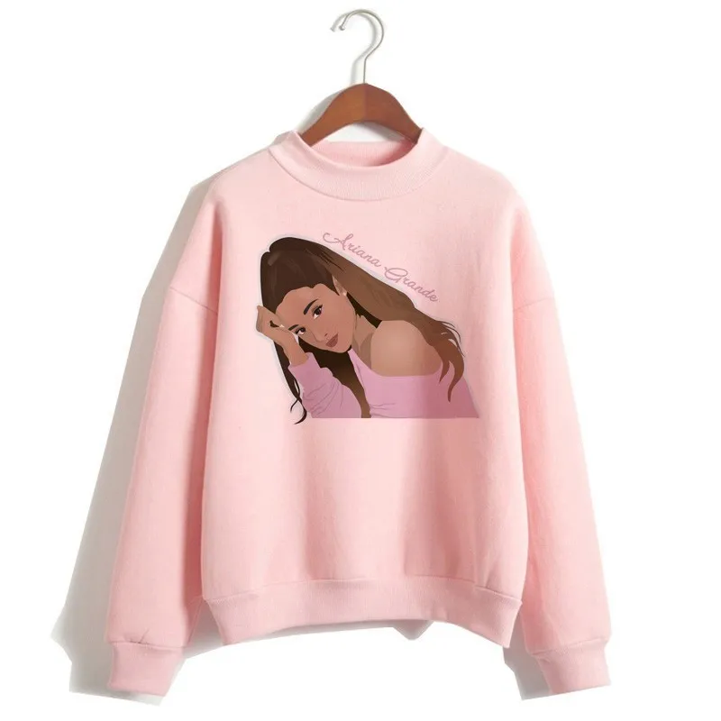 P1852K-pink Ariana Grande, толстовка, без слез, для плача, женская, с мультяшным принтом, Harajuku God Is A Woman, толстовки, пуловер, Теплые Топы - Color: P1852K-pink