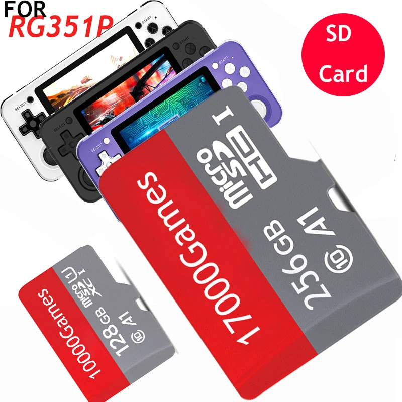 Memory card For RG351M RG351P RG280V RG300X RG350M RG350P RK2020 RK3326 Retro Game with PS1 GBA FBA and many other Emulator Game