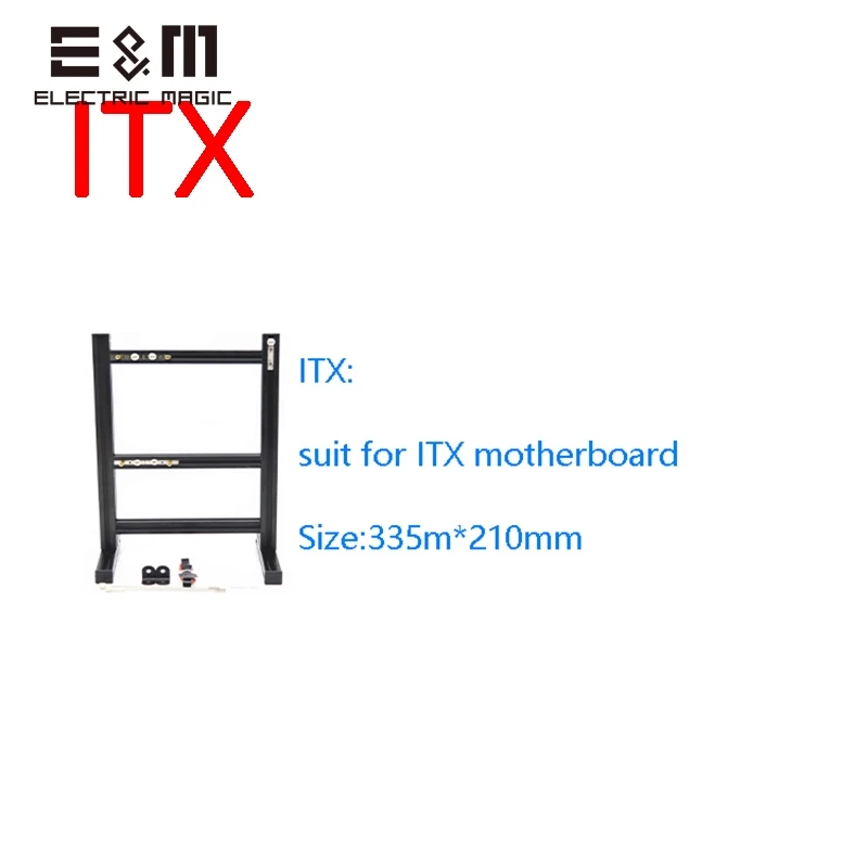 ITX black Мини ITX MATX ATX PC тестовая скамья ручка для переноски компьютера водяное охлаждение открытая рамка разгонный корпус HTPC поддержка видеокарты - Цвет: ITX black