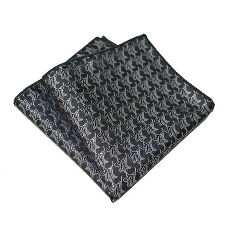 light black 33 цвета, винтажный мужской платок с квадратным карманом в британском стиле, полотенце для сундуков с цветочным принтом, портативный мужской свадебный аксессуар - Color: light black