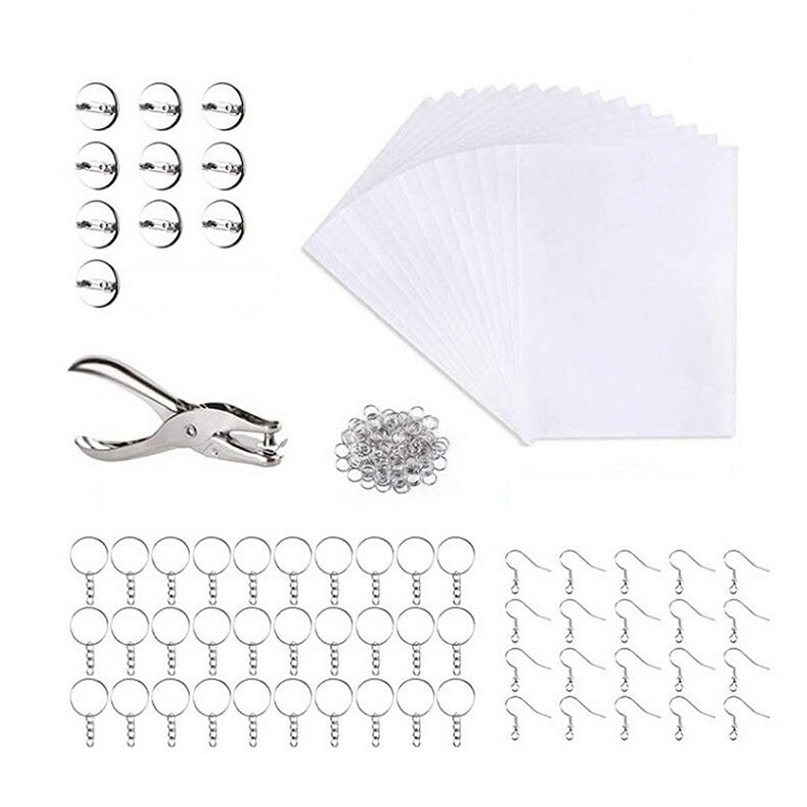 

181pcs Shrinky Dinks Plastic Kit Shrinky Art Paper Hole Punch Keychains Pencils Drawing Art Supply Creative Plastic Charms Maker