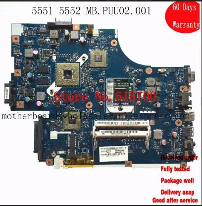 Материнская плата только для ноутбука MBPUU02001 материнской платы ACER 5551 5552 Новая