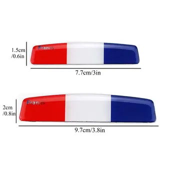 

DSYCAR 4Pcs/Set Fashion Car Door Edge Guards France Flag Anti-Collision Sticker Edge Bar Crash-Proof Anti-Scratch Car Protector