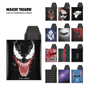 

Magic Shark PVC Dragon Ball Snake Spider Man Joker Batman Stitch No Fade Sticker Film Case for Uwell Caliburn Koko