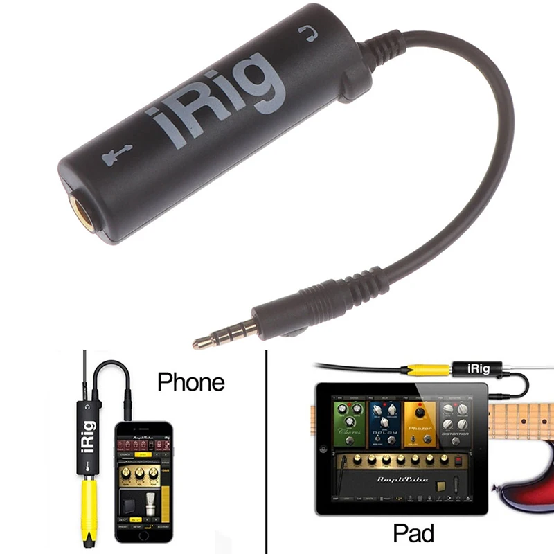 Guitar Interface I-Rig Converter Replacement for Phone audio interface tuner line