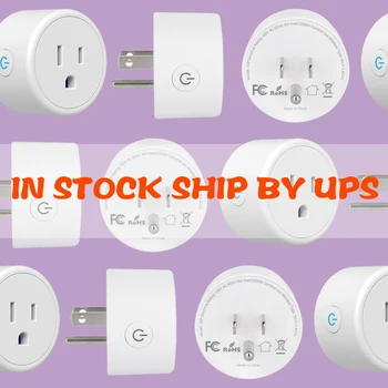 

FrankEver US Smart Plug with Surge Protector Wifi Plug Voice Control Work with Alexa Ship By UPS Free Shipping for United States