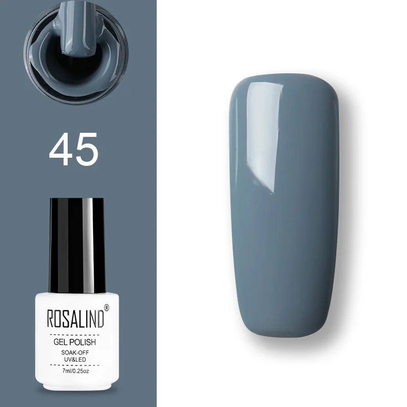 ROSALIND набор гель-лаков UV Vernis полуперманентный праймер верхнее покрытие 7 мл полигель-лак для маникюра - Цвет: GN38-ROSALIND