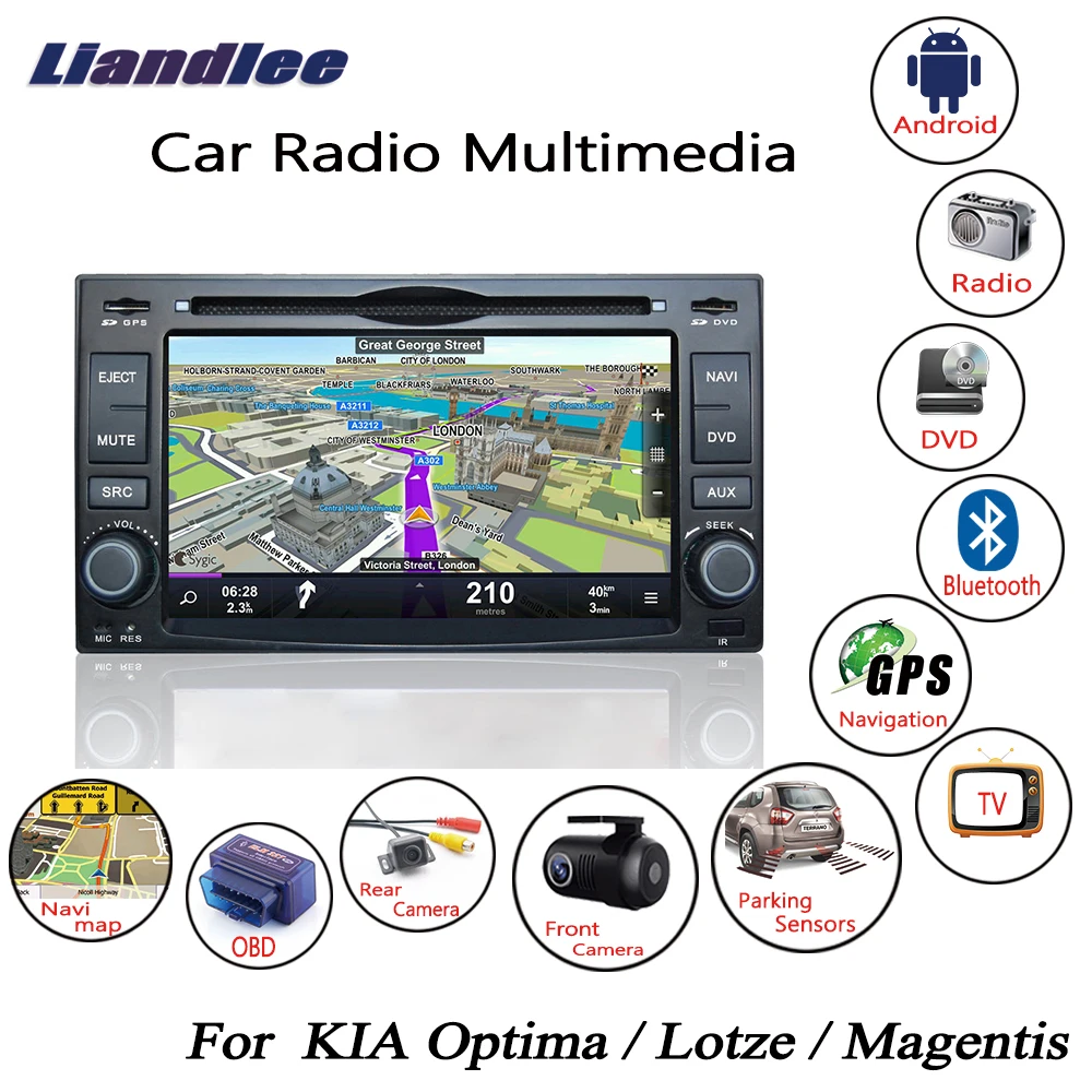 Автомагнитола на Android мультимедийный экран для KIA Optima/Lotze/Magentis 2005 ~ 2007 2008 2009 2010 CD DVD