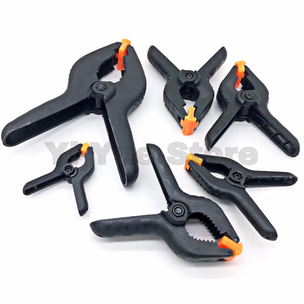 Woodworking Spring Clamps 2 3 4 4.5 6 9 inch DIY Tools Plastic Nylon for Photo Studio Background Clamp Heavy (4)