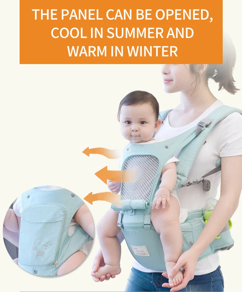 Porte bébé Hip Seat 4 positions Ergonomique – Confort & Sécurité - Aiebao
