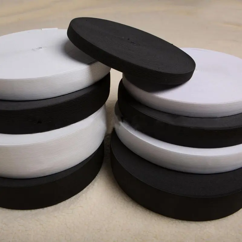 Высокое качество, сделай сам, черная Полиэстровая, хлопковая ткань для одежды, брюки нейлон 40 м/лот для накладный ресниц, 3/6/10/12/15/25/30/35/40/45 мм швейная фурнитура Вьетнамки с эластичным ремешком
