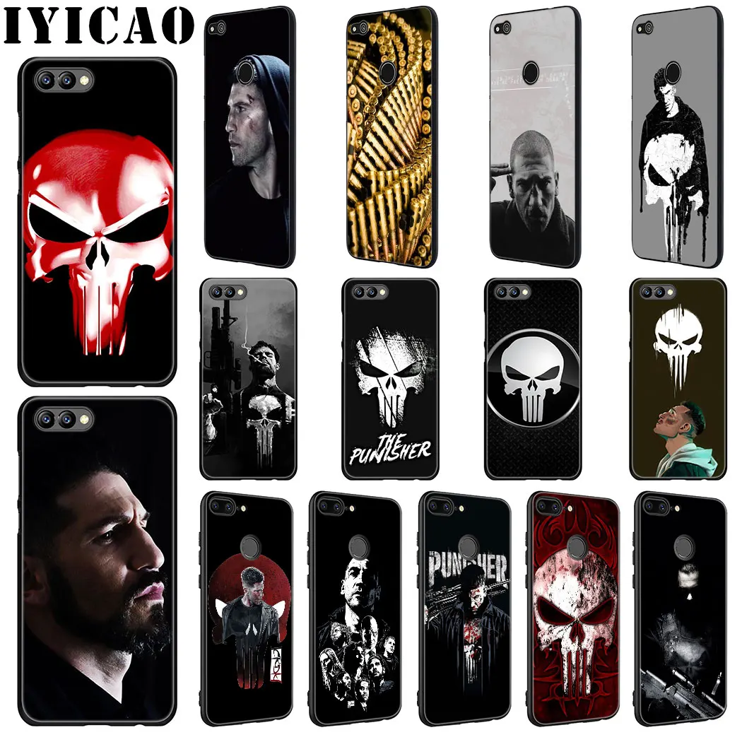 IYICAO The Punisher Frank Castle Soft Silicone Case for Huawei Honor view 20 9X Pro 10 9 8 Lite 8X 8C 7X 7C Note |