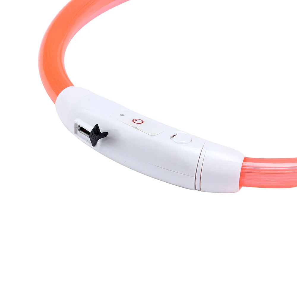 Современный модное популярное творческий перезаряжаемый USB Щенок Воротник Водонепроницаемый светодиодный вспышка с безопасным и прочная игрушка для домашних животных, собак воротник#5