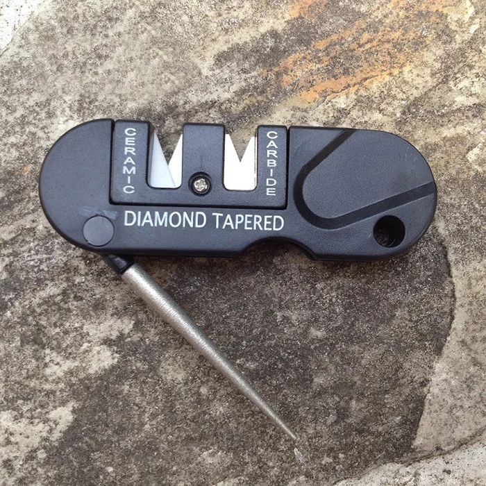 

4in1 Steel New Knife Knife Sharpener Stone Smith and Wesson Knife Spyderco Paramilitary 2 Outdoor Tool Convenient