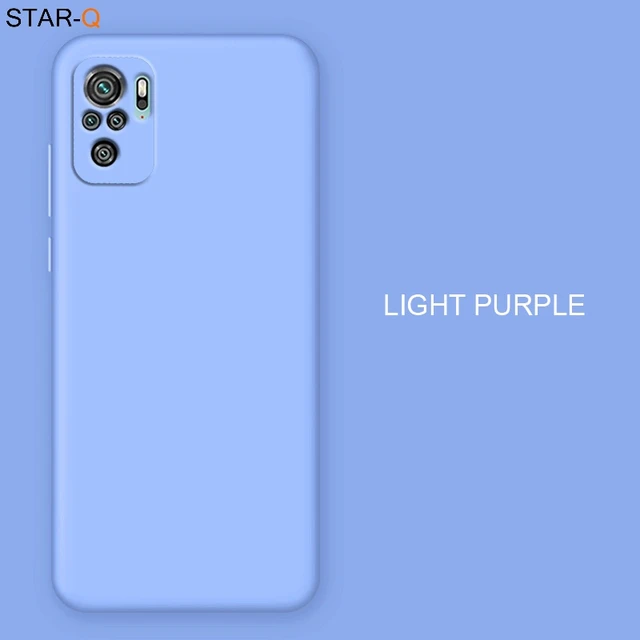 New Liquid Silicone Phone Case For Xiaomi Redmi Note 10 pro max 10s Original Camera Protective Soft Back Covers On Redmi Note10 JK purple
