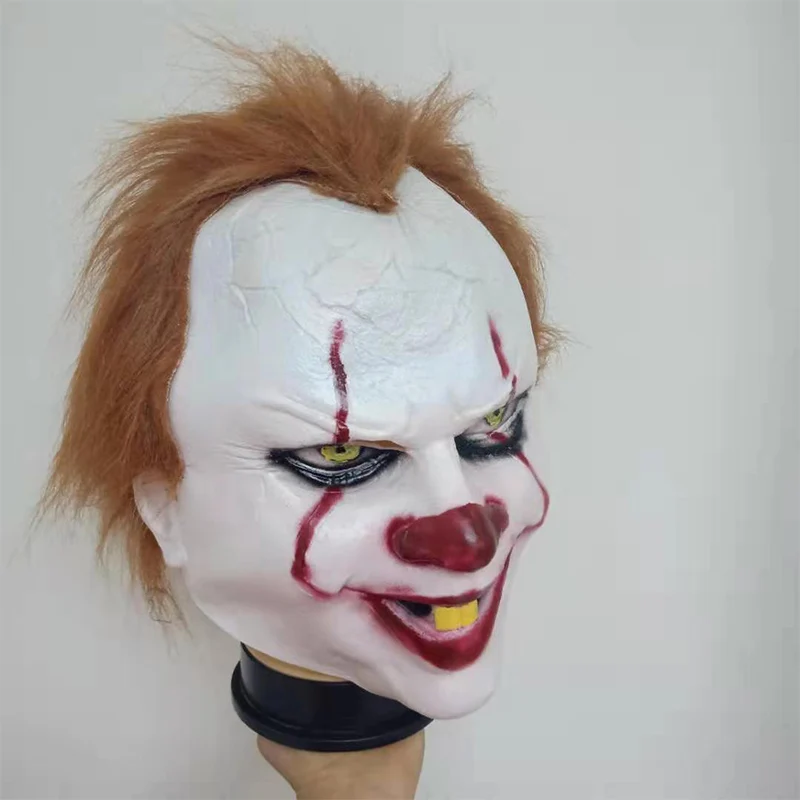 Хэллоуин Стивен Кинг это маска Pennywise ужас одежда для клоуна маска страшная латексная маска клоуна вечерние реалистичные аксессуары для косплея