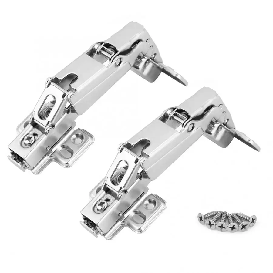 

2Pcs 165 Degrees Stainless Steel Spring Hinge Cold Rolled Steel Furniture Door Close Hinge Fixing Accessories Hinges Antique