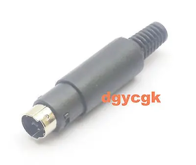 

DHL/EMS 200 pcs 4 Pin Mini DIN Male Plug S-video Connector plastic handle black head M -h2