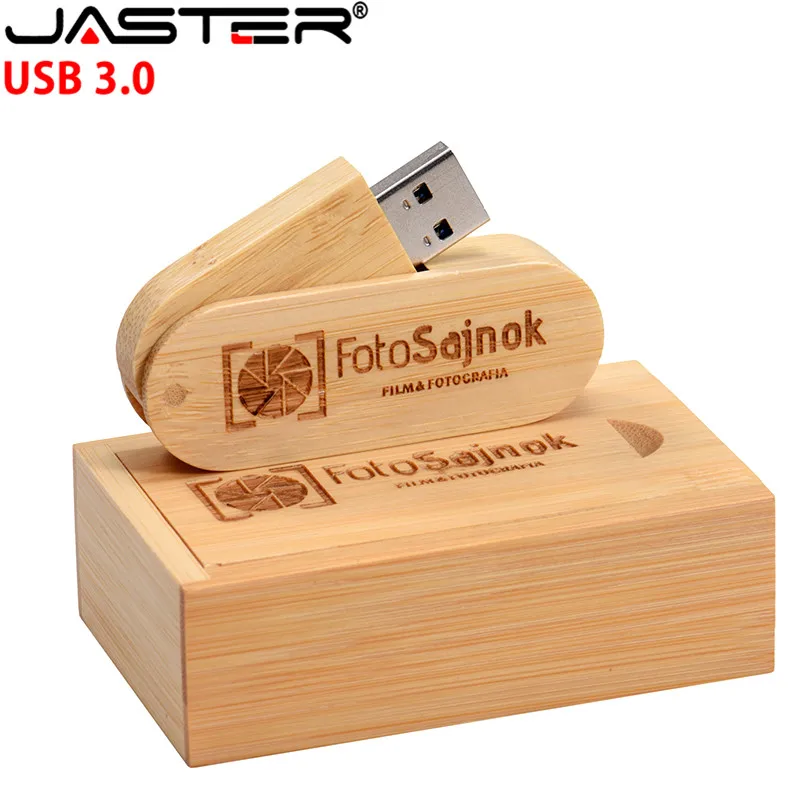 

JASTER (over 1 PCS free LOGO) Wooden USB3.0 + box pen drive 4GB 8G 16G 32GB 64G USB Flash Drive photography wedding gifts