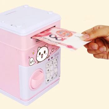 

Electronic Piggy Bank Cat Paper Money Cash Coin Bank Financial Toy Large Piggy Bank Toys Safe ATM Bank Music Money Saving Box