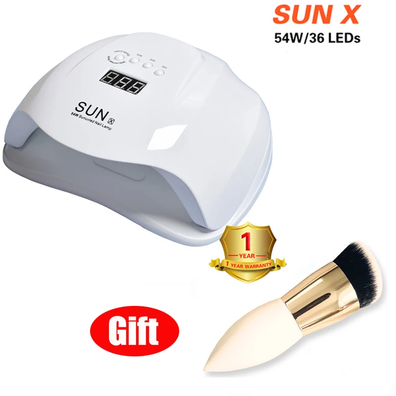 

RainSolid UV Lamp SUN X 36 leds Lamp for Manicure Nails Professional Equipment With Sensor Timer LCD Display Suitable for gels