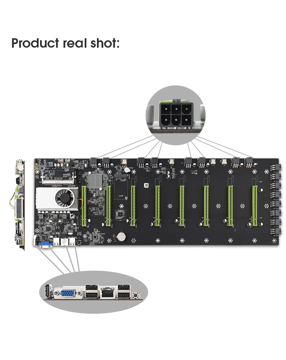 most powerful motherboard The New Riserless Mining Motherboard D37 8 Slot DDR3 Memory Integrated VGA Interface Low Power Consumption with 4GB 1600MHz RAM latest motherboard for pc