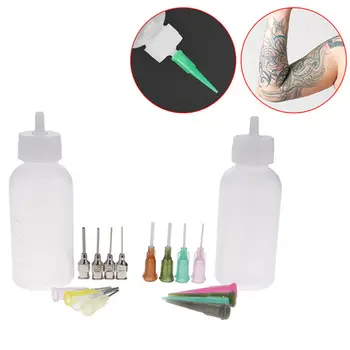 

Henna Temporary Tattoo Kit 2 Pcs Empty Applicator Bottles With 16 Tips Needles