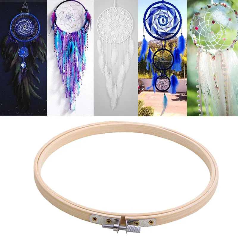 15cm Practical Circle Ring Cross Stitch Gadgets Useful Craft Round Frame Sewing Art Profession Light Yellow Teaching Manual DIY