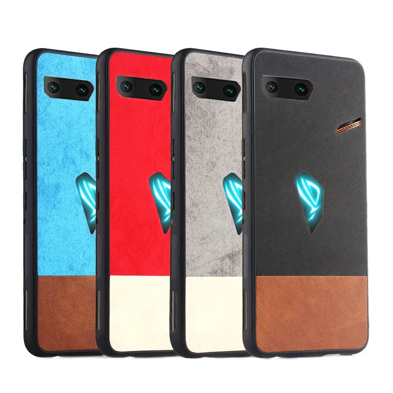 

For Asus ROG Phone II 2 ZS660KL case Luxury PU Leather Silicone TPU Phone Case For Asus ROG2 ZS660KL Asus I001DA case Back Cover